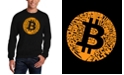 LA Pop Art Men's Bitcoin Word Art Crew Sweatshirt